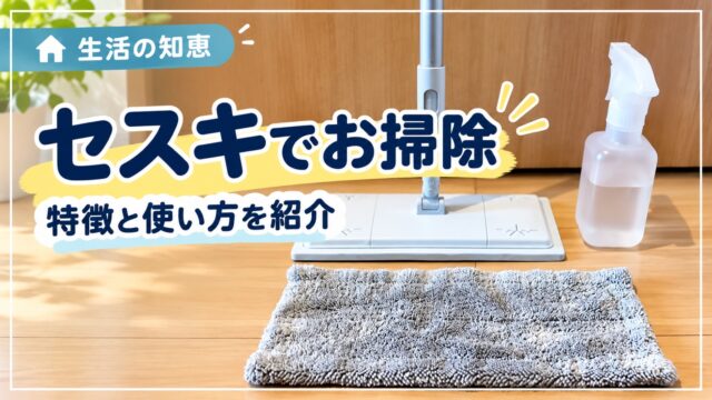 セスキ掃除に使うスプレーとモップ