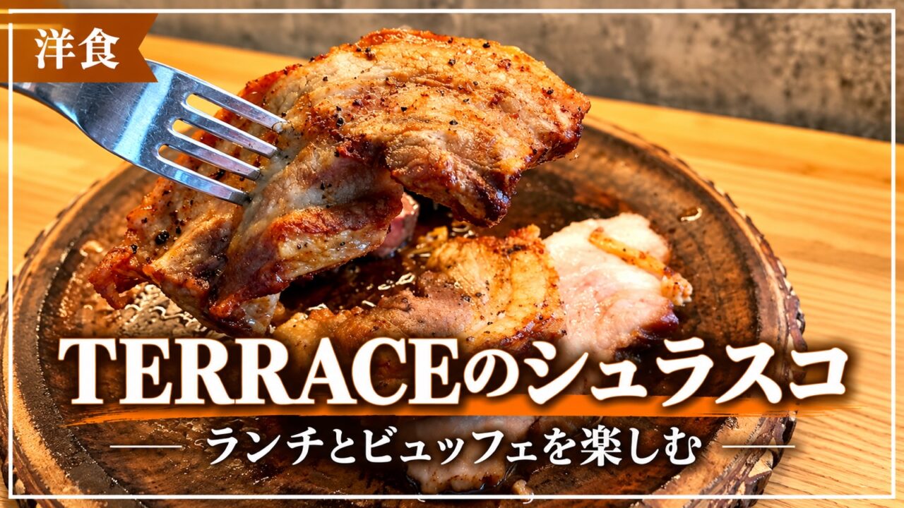 TERRACEのシュラスコランチの肉料理