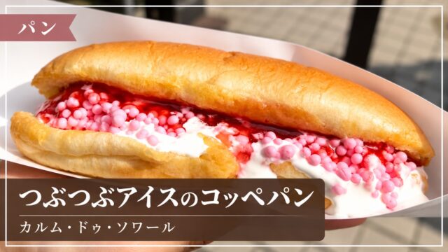 カルム・ドゥ・ソワールのつぶつぶアイス入りコッペパン