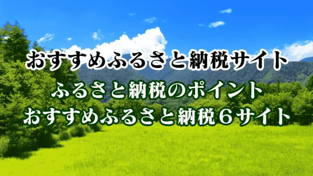 ふるさと納税のおすすめサイトと返礼品